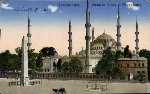 Ak Konstantinopel Istanbul Türkei, Mosquée Ahmed et l'Hippodrome