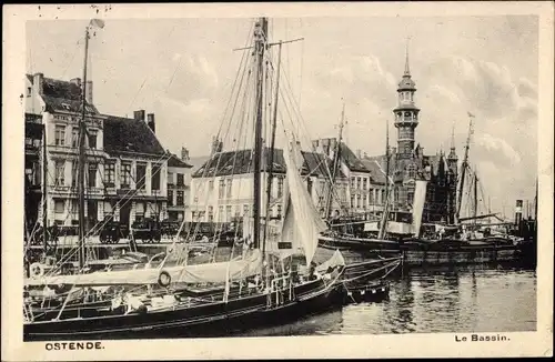 Ak Ostende Westflandern, Le Bassin