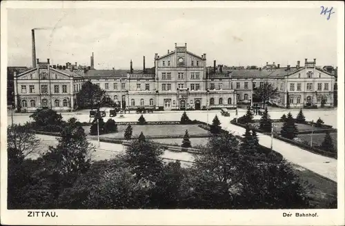 Ak Zittau in Sachsen, Bahnhof