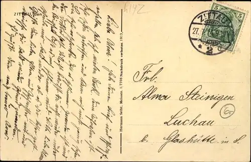 Ak Zittau in der Oberlausitz, Blick nach der Webervorstadt