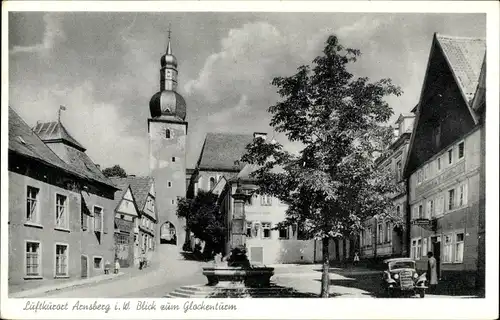 Ak Arnsberg im Sauerland, Blick zum Glockenturm