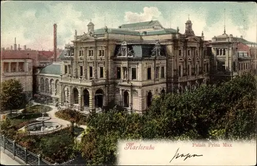 Ak Karlsruhe in Baden, Palais Prinz Max