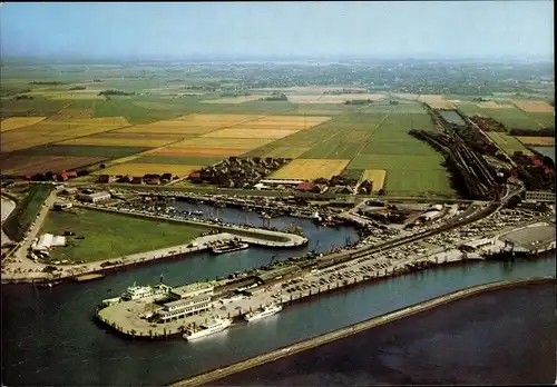 Ak Norddeich Norden Ostfriesland, Hafen, Luftbild