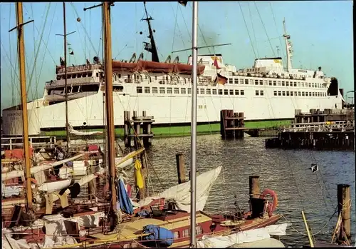 Ak Ostseebad Warnemünde Rostock, Fährschiff Warnemünde