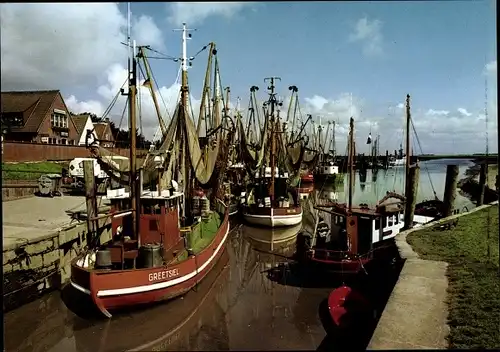 Ak Greetsiel Krummhörn in Ostfriesland, Fischerhafen