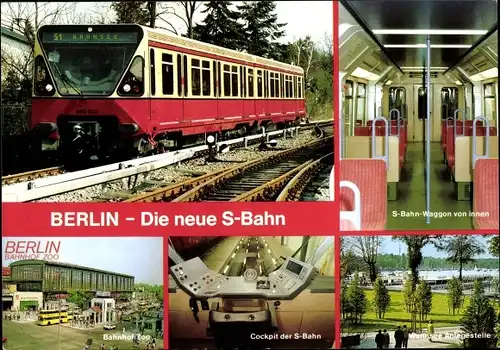 Ak Berlin Charlottenburg, Bahnhof Zoo, Neue S-Bahn, Waggon von Innen, Cockpit