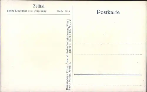 Ak Kärnten Österreich, Motiv im Zelltal