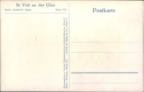 Ak Sankt Veit an der Glan Kärnten, Platz mit Brunnen