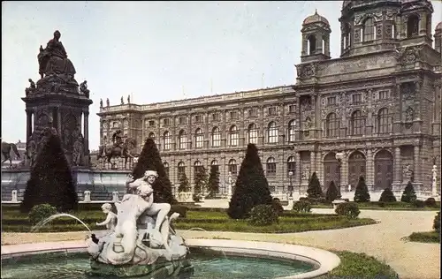 Ak Wien 1 Innere Stadt, Kaiserin Maria Theresien-Denkmal, Staatsmuseum