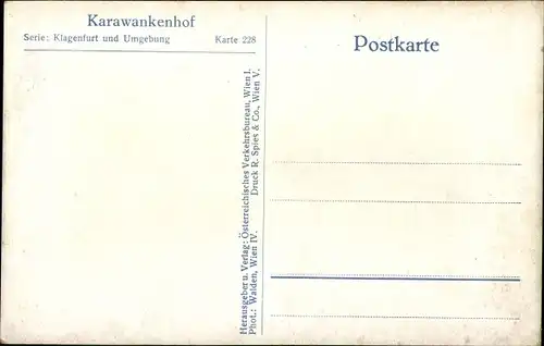 Ak Klagenfurt am Wörthersee Kärnten, Karawankenhof