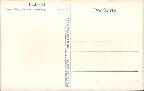 Ak Ferlach Kärnten, Bodental