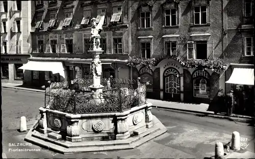 Ak Salzburg in Österreich, Florianibrunnen