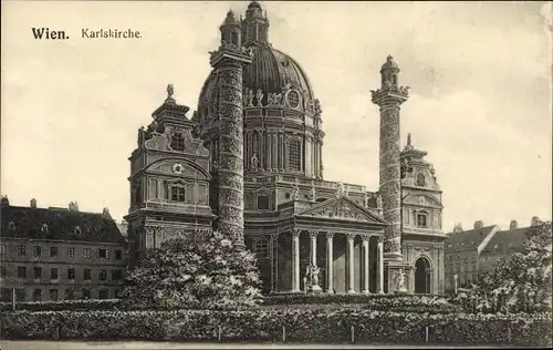Ak Wien 1 Innere Stadt, Karlskirche