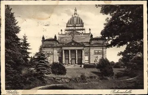 Ak Görlitz in der Lausitz, Ruhmeshalle