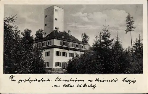 Ak Collm Wermsdorf in Sachsen, Geophysikalisches Observatorium der Universität Leipzig