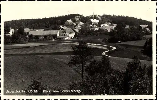 Ak Jauernick Markersdorf Oberlausitz, Blick vom Schwarzberg