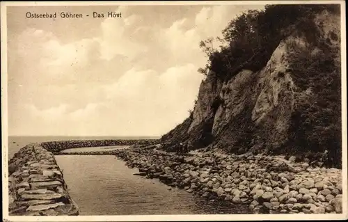 Ak Ostseebad Göhren auf Rügen, Partie am Hövt, Meer, Küste