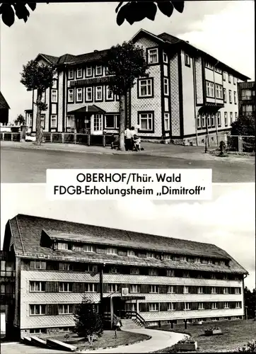 Ak Oberhof im Thüringer Wald, FDGB-Erholungsheim Dimitroff, Außenansichten