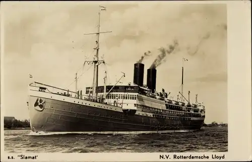 Ak Dampfer SS Slamat, Rotterdamsche Lloyd