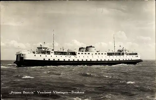 Ak Prov. Veerboot Vlissingen-Breskens, Fährschiff Prinses Beatrix