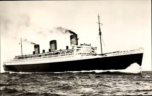 Ak Cunard White Star Line, R.M.S. Queen Mary, Dampfschiff