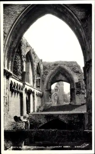 Ak Glastonbury South West England, Abbey, St. Mary