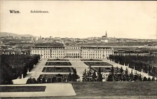 Ak Wien 13 Hietzing Österreich, Schönbrunn, Panorama