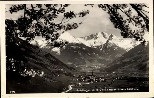 Ak Bad Hofgastein in Salzburg, Panorama vom Ort mit Hohen Tauern