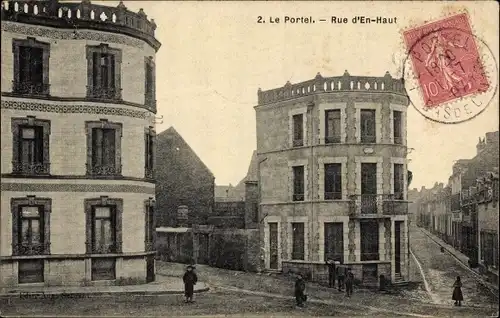 Ak Le Portel Pas de Calais, Rue d'En Haut