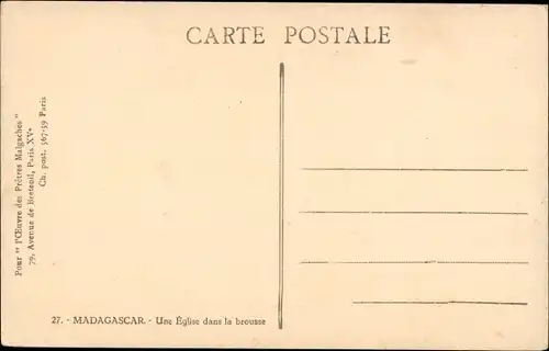 Ak Madagaskar, Une Eglise dans la brousse