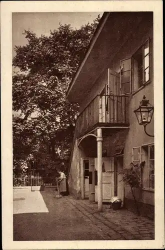 Ak Wien 9. Alsergrund, Partie am Schuberthof, Außentreppe