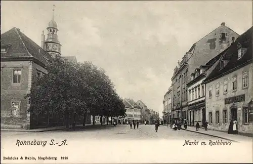 Ak Ronneburg in Thüringen, Markt, Rathaus