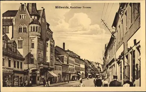 Ak Mittweida in Sachsen, Rochlitzer Straße, Drogerie