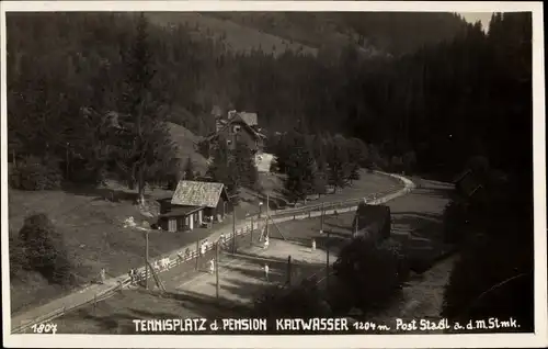 Ak Stadl an der Mur Steiermark, Tennisplatz, Pension Kaltwasser