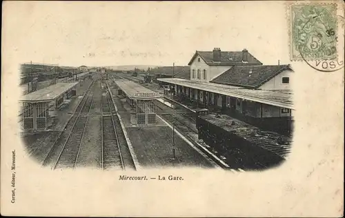 Ak Mirecourt Lothringen Vosges, La Gare