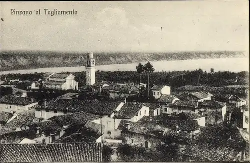Ak Pinzano al Tagliamento Friuli-Venezia-Giulia, Teilansicht
