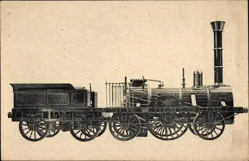 Ak München Bayern, Deutsches Museum, Modell der Lokomotive Adler