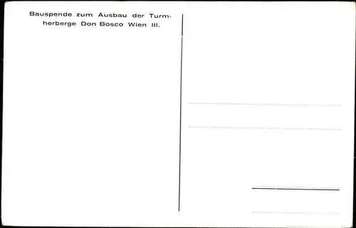 Ak Wien 3 Landstraße, Turmherberge Don Bosco