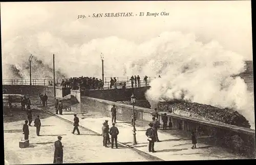 Ak Donostia San Sebastian Baskenland, El Rompe Olas