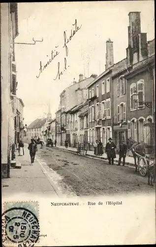 Ak Neufchâteau Lothringen Vosges, Rue de l'Hopital