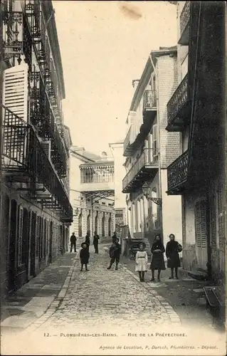 Ak Plombières les Bains Lothringen Vosges, Rue de la Prefecture