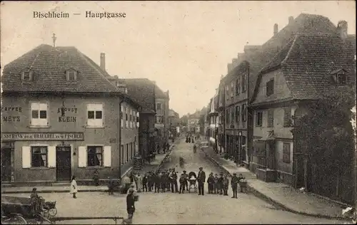 Ak Bischheim Elsass Bas Rhin, Hauptgasse
