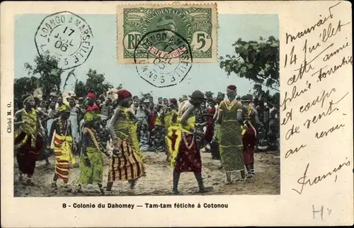 Ak Cotonou Dahomey Benin, Tam tam fetiche