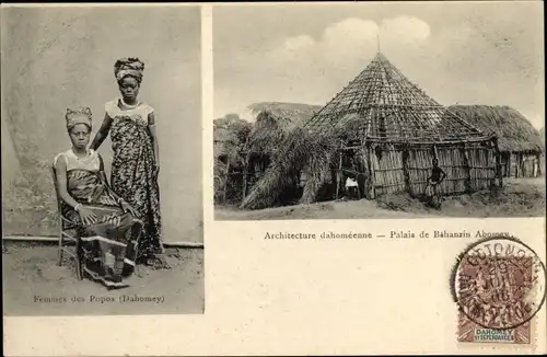 Ak Dahomey Benin, Palais de Behanzin Abomey, Femmes des Popos