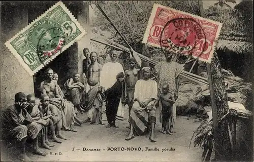 Ak Porto Novo Dahomey Benin, Famille yoruba