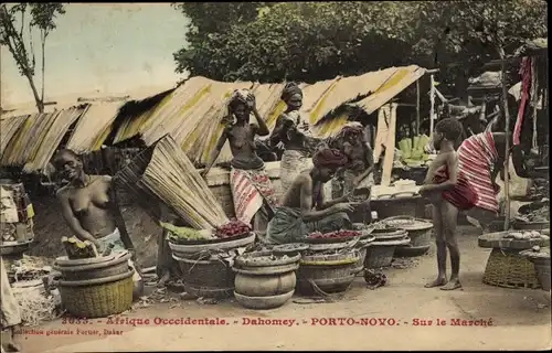 Ak Porto Novo Dahomey Benin, Sur le Marche