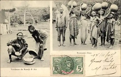 Ak Dahomey Benin, Vendeuse de Kandji & Ata, Porteuses d'eau
