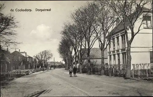 Ak De Cocksdorp Texel Nordholland Niederlande, Dorfstraße