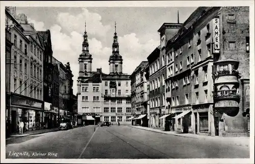 Ak Legnica Liegnitz Schlesien, Kleiner Ring, Geschäfte, Samenhandlung