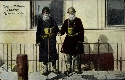 Ak Polnische Volkstypen, Polnische Trachten, Bettler